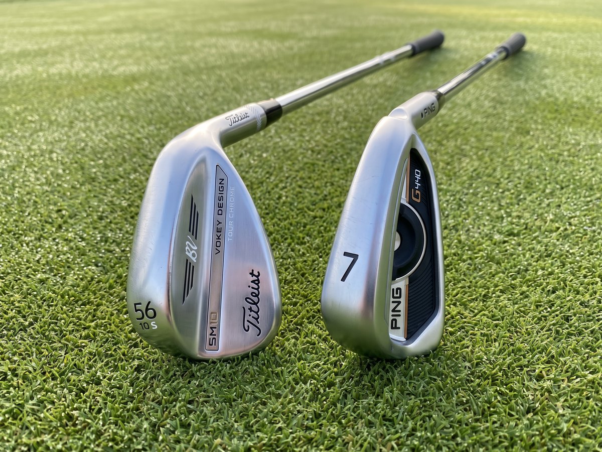 A wedge face with fresh grooves